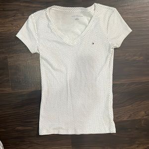 Tommy Hilfiger blue polka dotted top